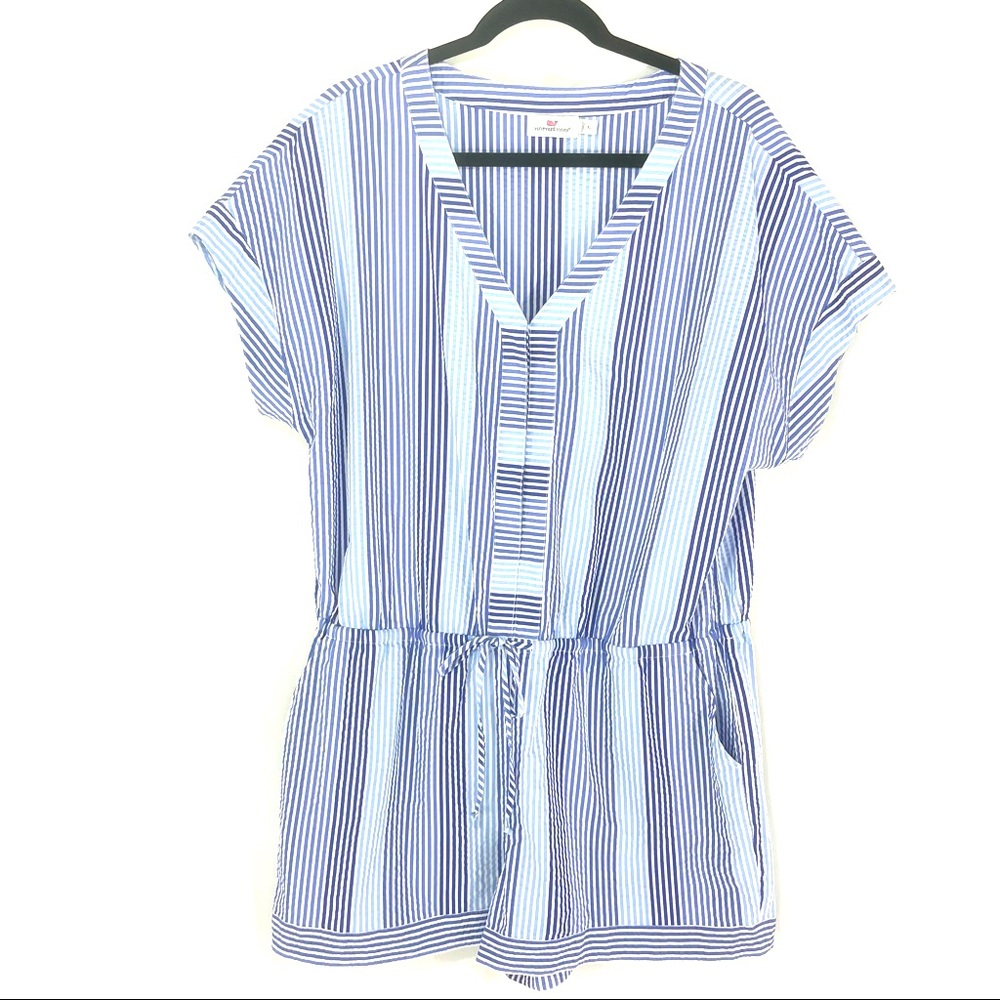 Vineyard Vines XL Seersucker Romper